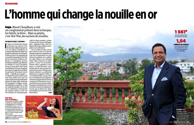 Narayan Maharjan Zuma pour Le Point Septembre