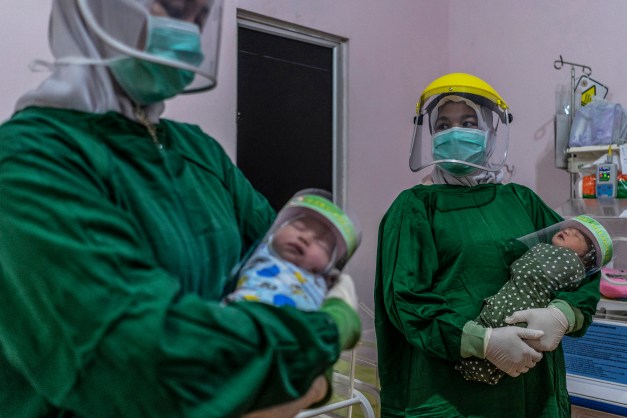COVID-19: PREVENTION: Face Shields for Babies in Indonesia