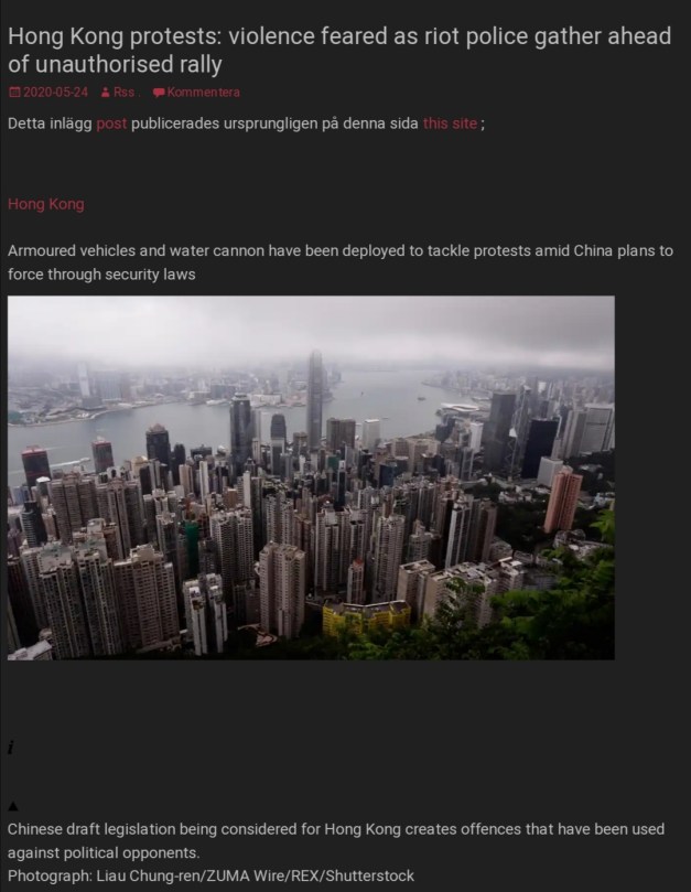 Photo blog published on GUARDIAN_20200525hk_photo_Liau Chung Ren_ZUMA_