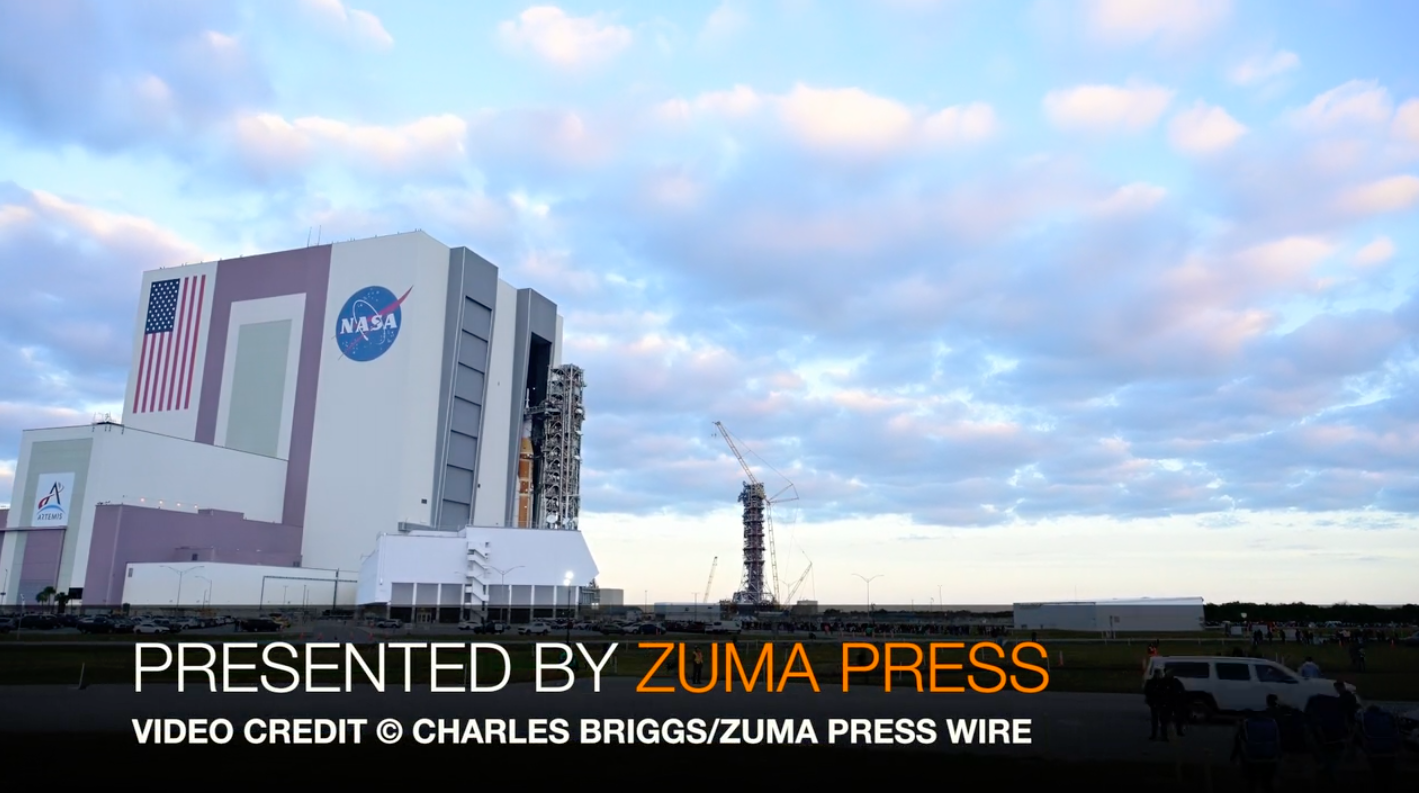 Nasa Mega Computer ZUMA Video: NASA Rolls Out Mega Moon Rocket To Launch Pad | ZUMAland.com